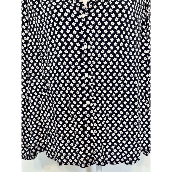 Tommy Hilfiger Woman Size XL Ditzy Floral Poet Blouse Boho Whimsigoth Office - Picture 6 of 13